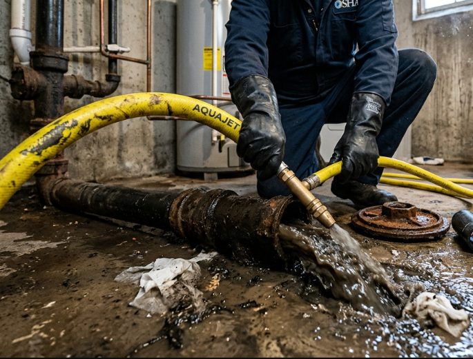 Drain Clearing — High-Pressure Jetting for Grease Buildup