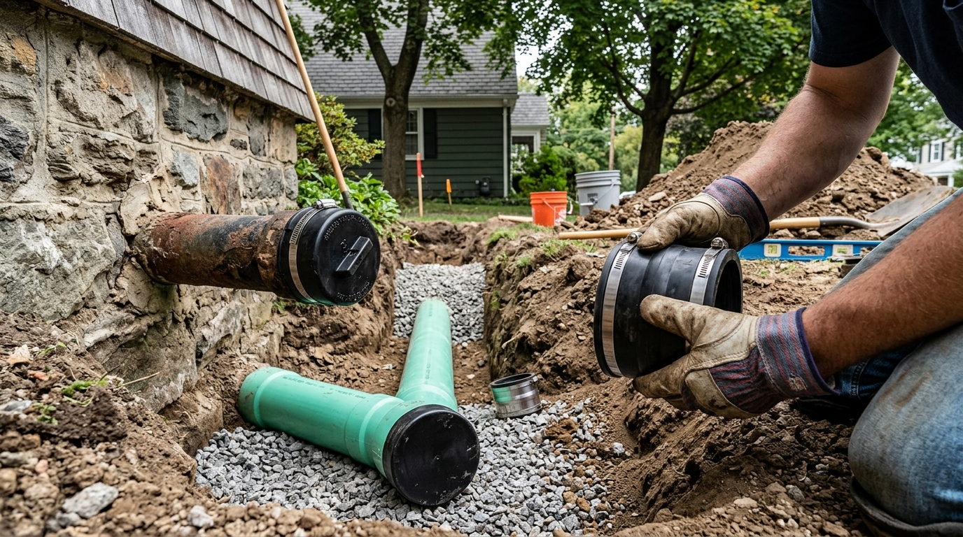 Sewer Line Replacement — After The Work: Explaining Next Steps