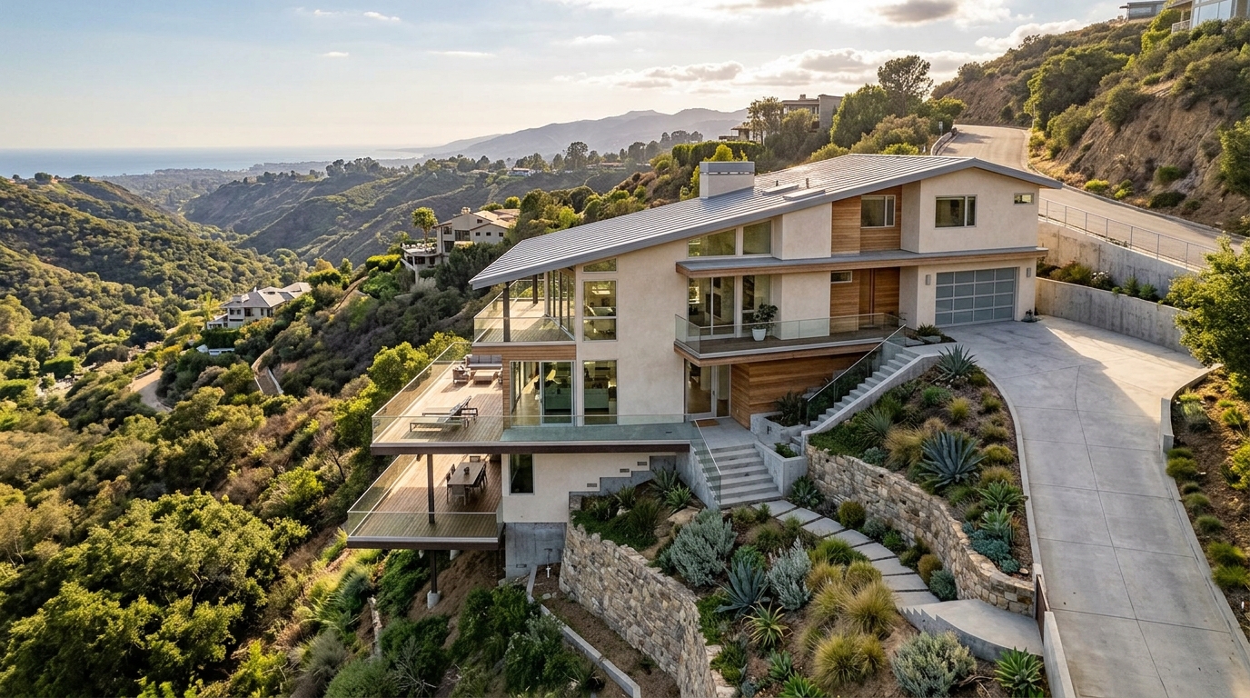 Hillside homes