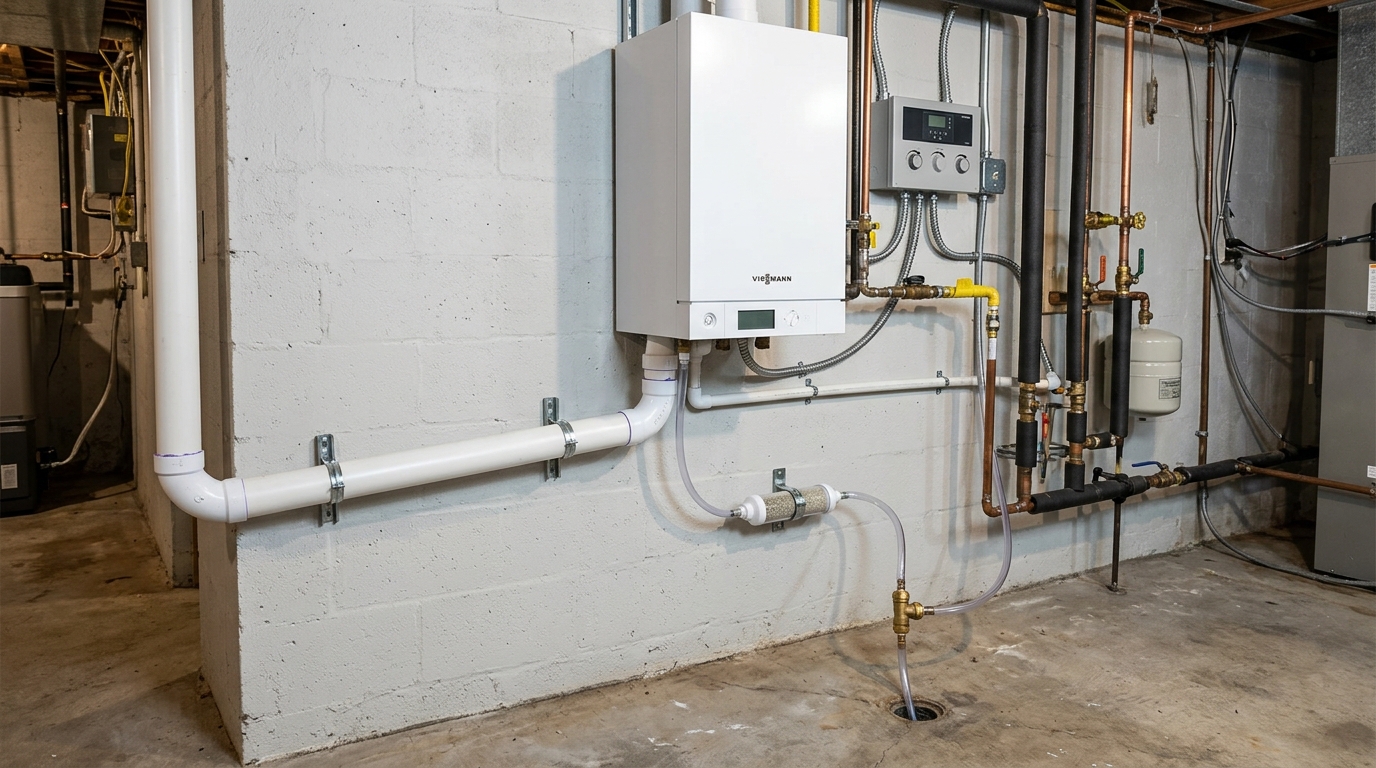 IBC Technologies Boiler Installation — Clean Venting and Condensate Handling