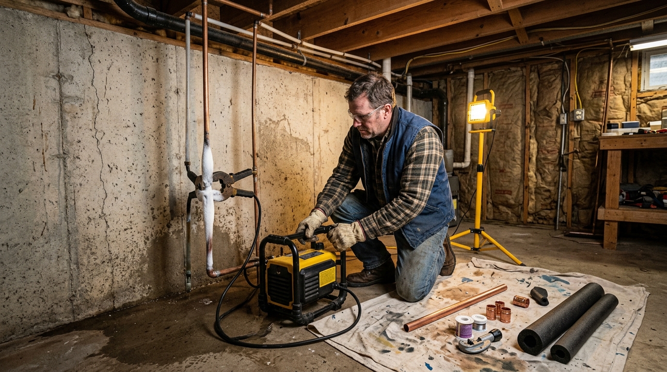 Frozen Pipe Repair — First Steps When We Arrive In Red Hook
