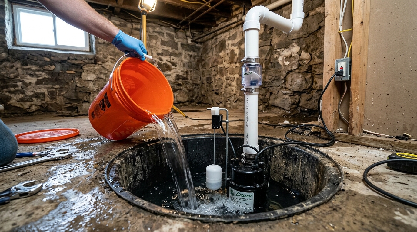 Sump Pump Installation — Run-Up Test Before The Job Ends