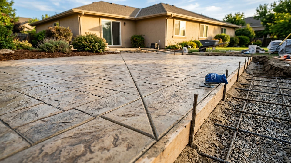 Stamped Concrete in Temescal Valley, CA — Ridgeline Western Construction