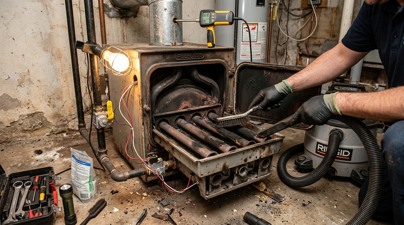 Boiler Maintenance — Parts Cleaned And Tested On Site