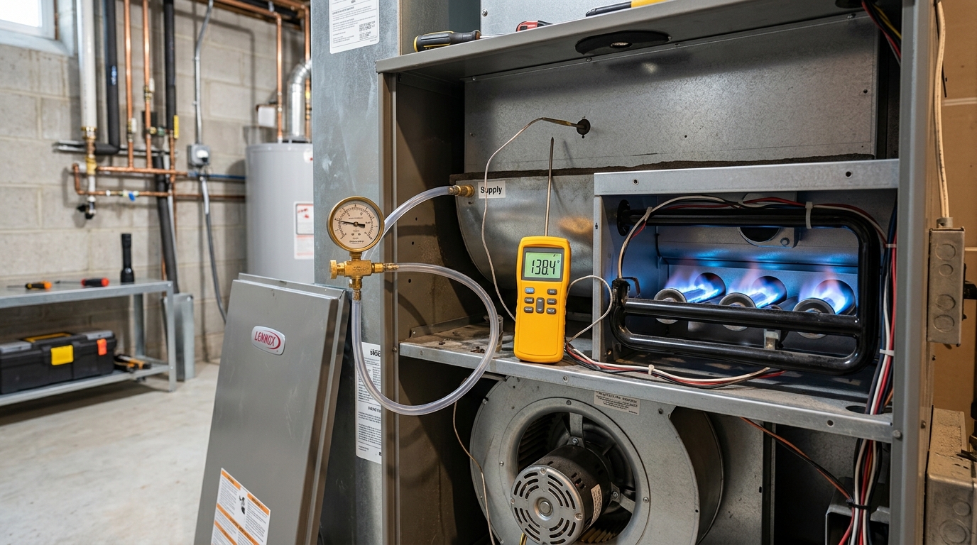 Carrier Furnace Repair — Full Heating Cycle Verification