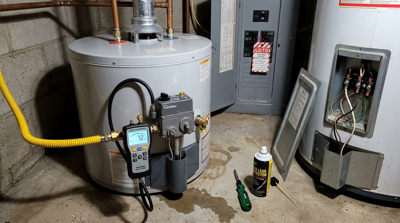Water Heater Installation — Gas and Electric Connections Fully Checked
