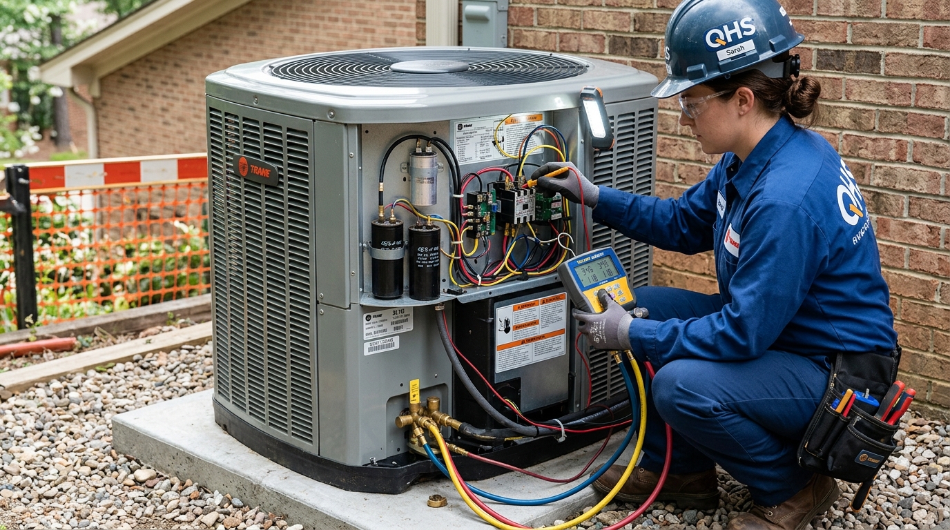 Trane Heat Pump Maintenance — Refrigerant and Electrical Checks