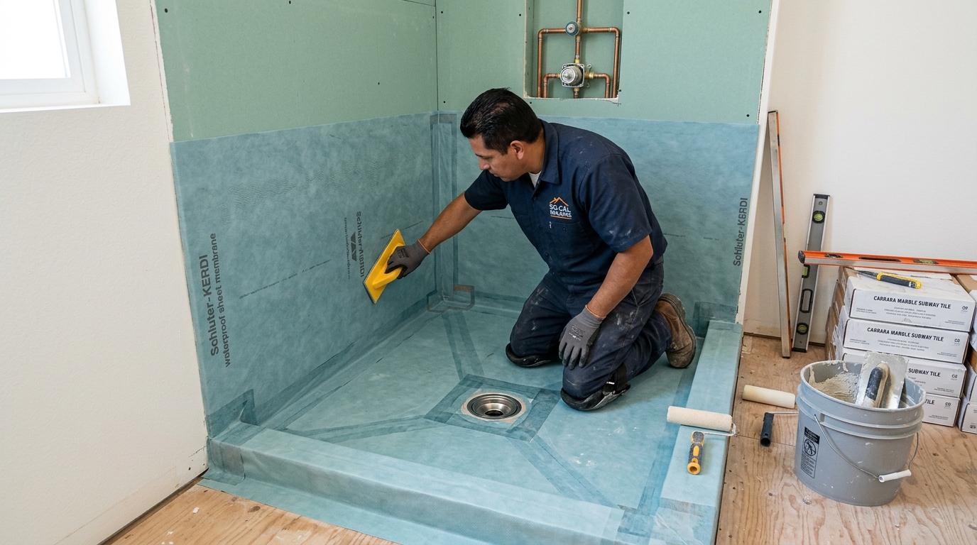 Tile Installation & Waterproofing — Waterproof Membrane Detailing