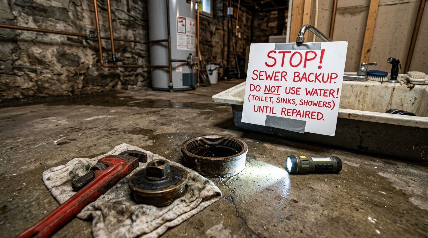 Sewer Backup Clearing — A Full Clearing Means More Than Cabling