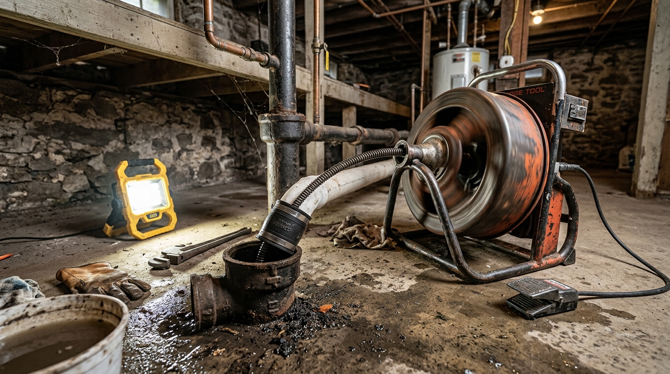 Main Line Drain Clearing — Cable Machine Opens Most Red Hook Main Lines