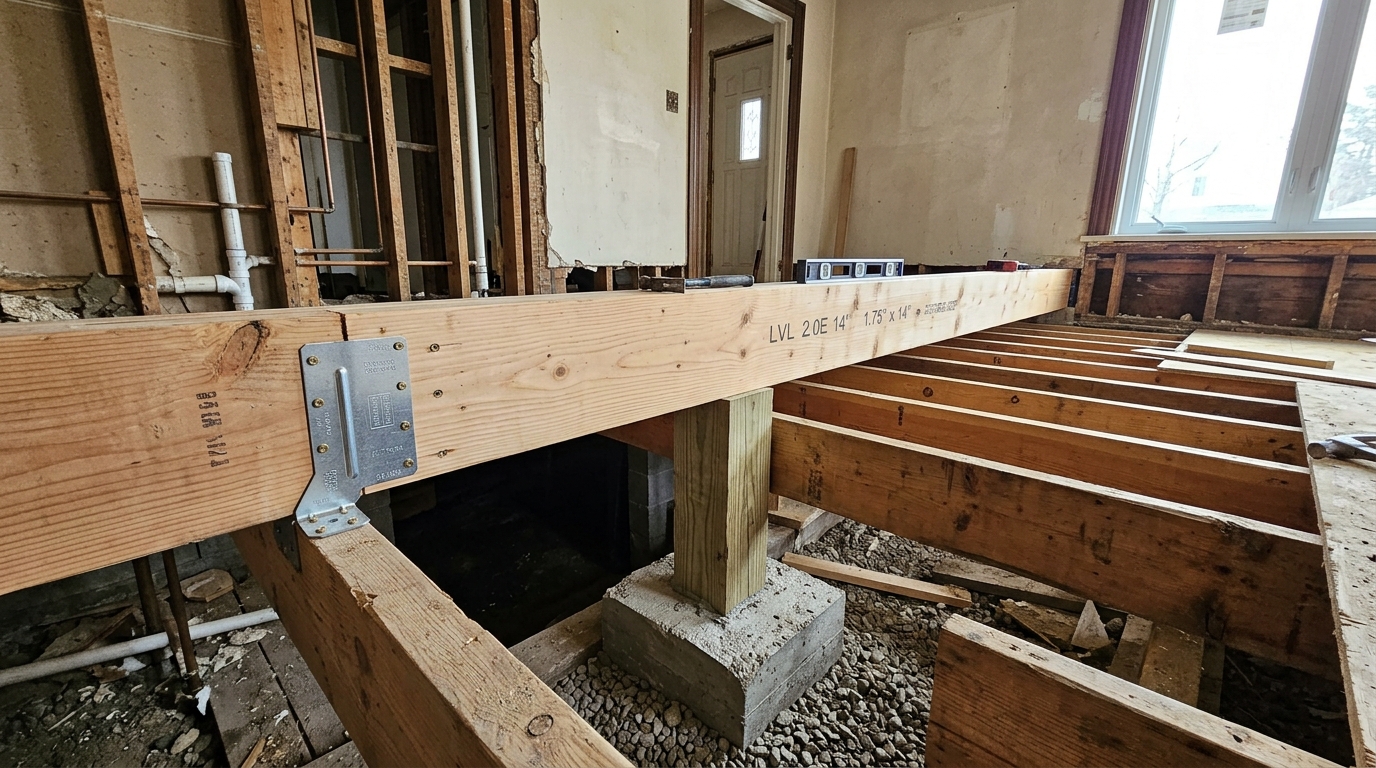Sagging Floor Repair — Material and Connection Upgrades