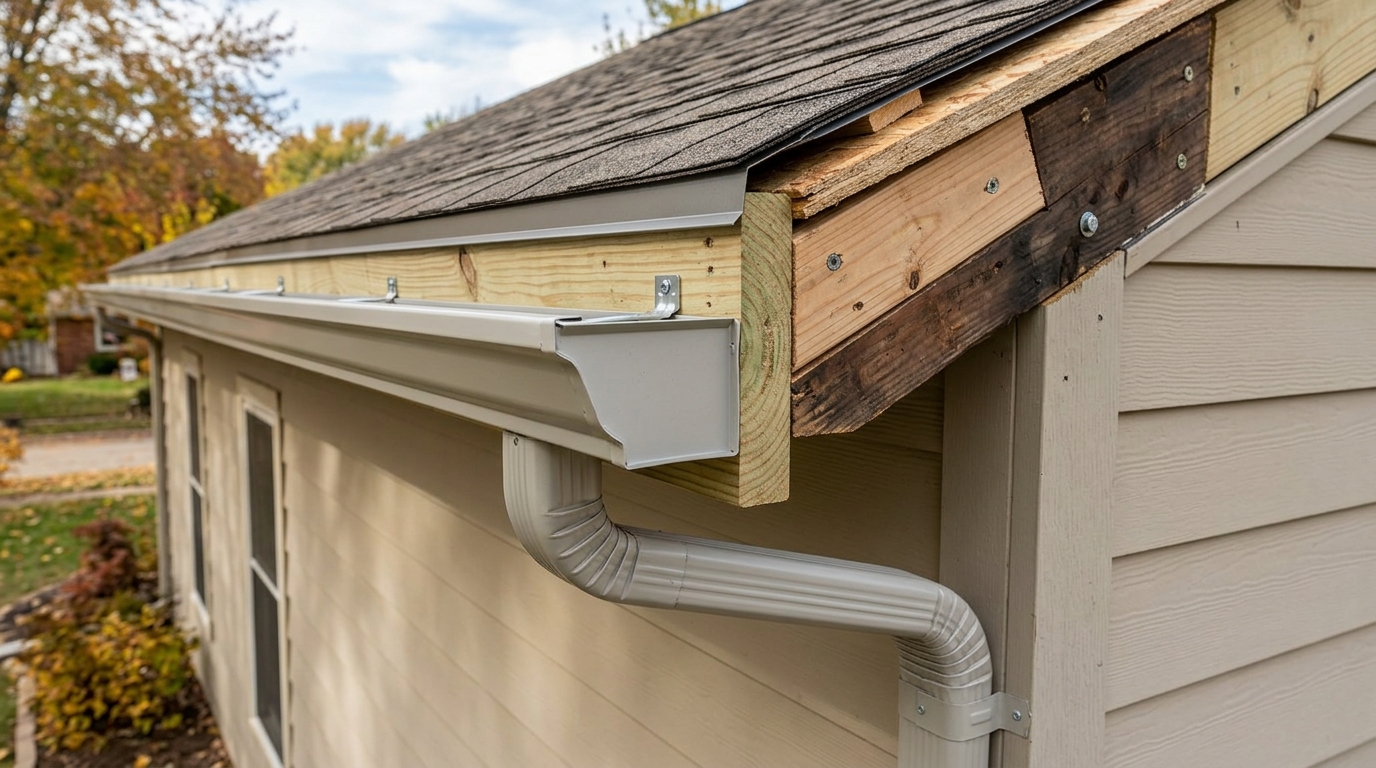 Rain Gutter Installation — Gutter Alignment with Structural Framing