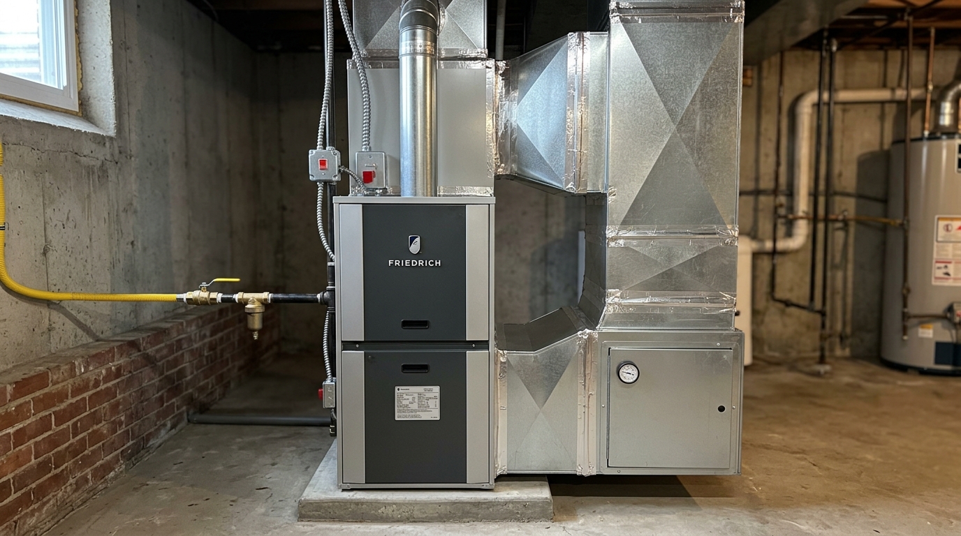 Friedrich Furnace Installation — Safe Gas and Vent Connections