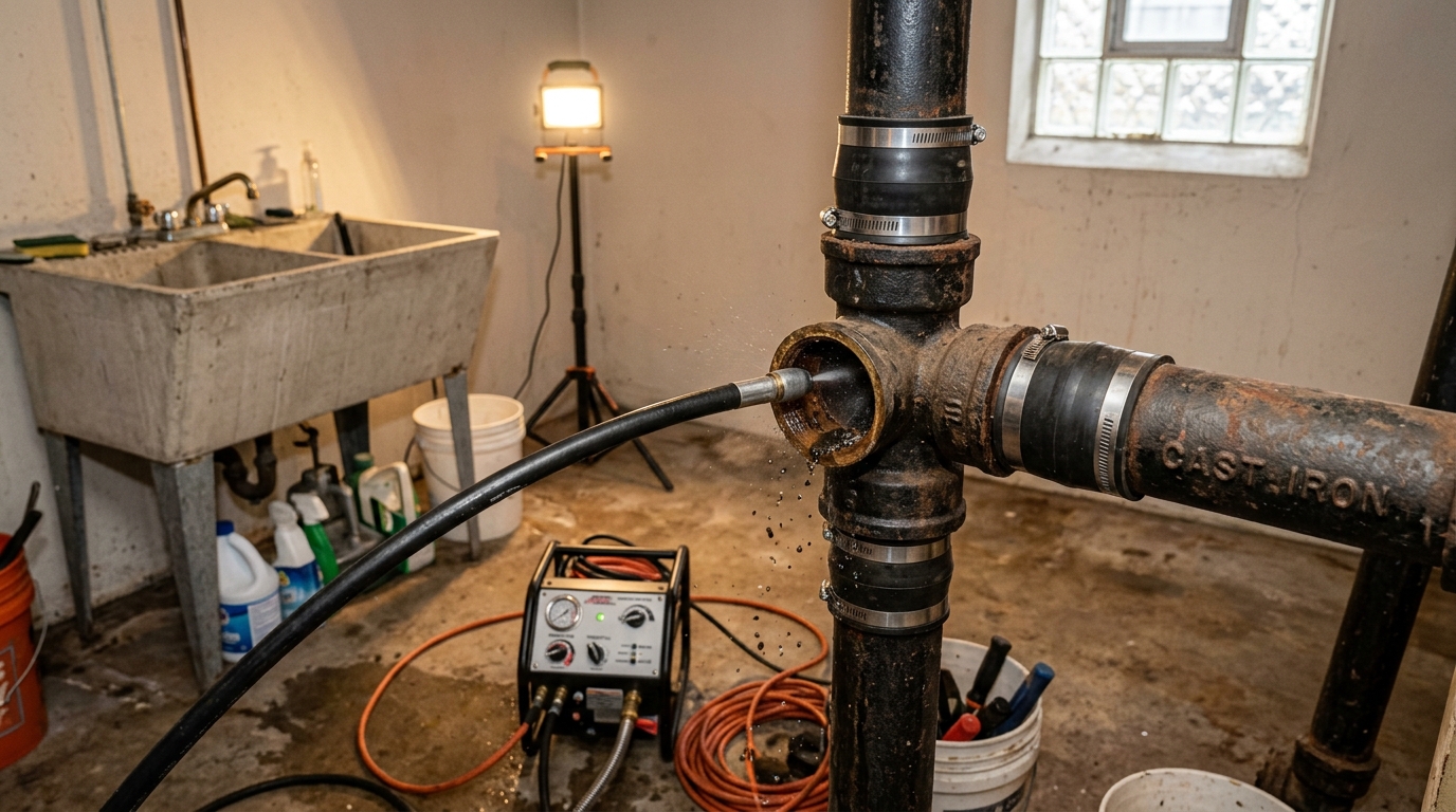 Kitchen Drain Cleaning — Jetting for Stubborn Grease in Glasco
