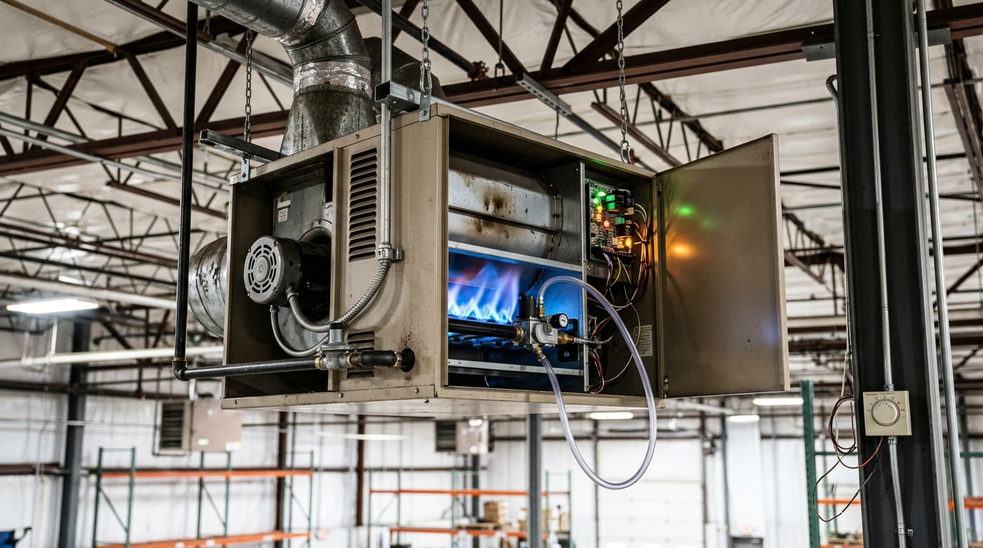 Commercial Unit Heater Installation — Full Startup and Safety Testing