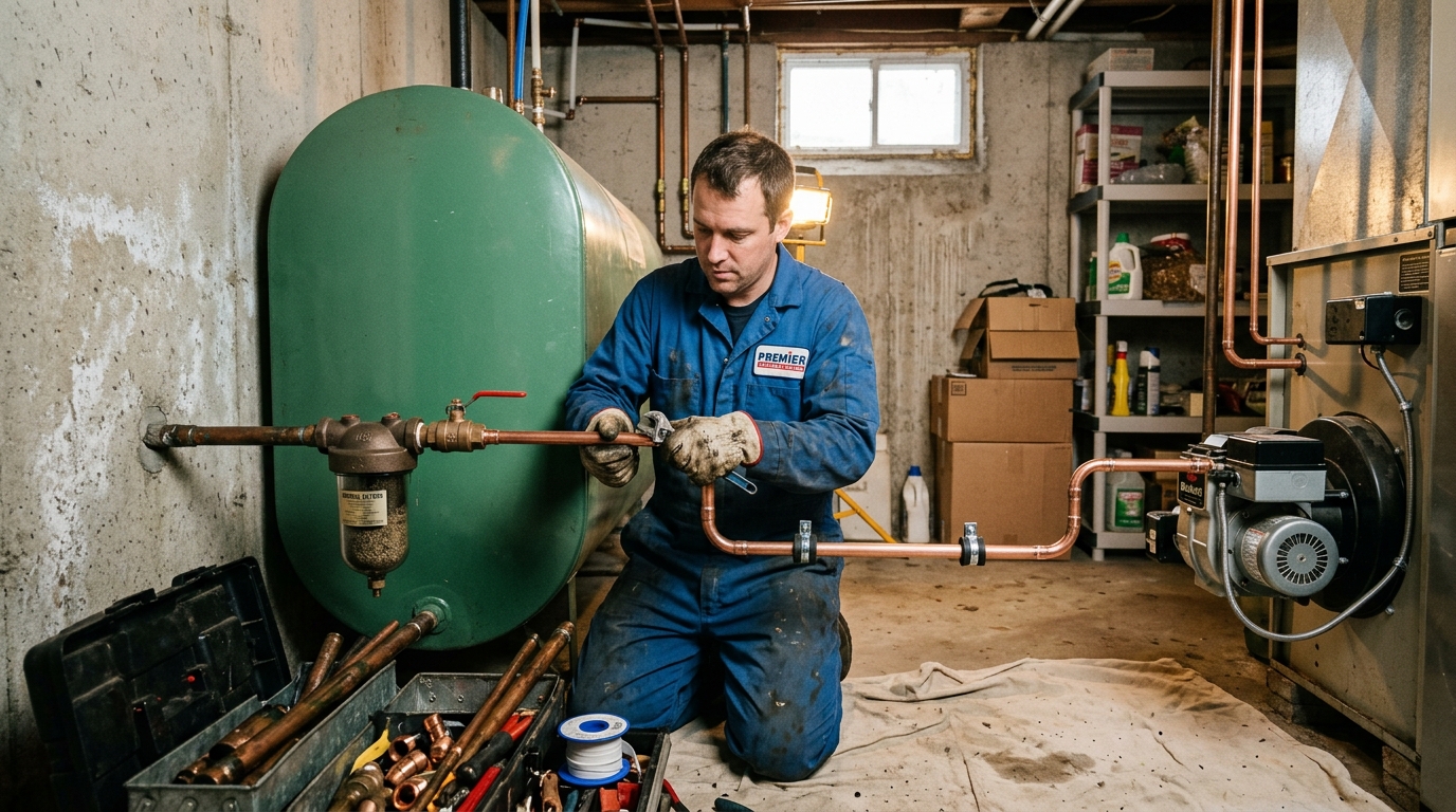 Oil Tank Repair — Fuel Line and Valve Corrections