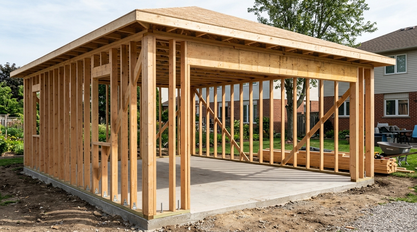 Detached Garage Construction — Documented Permits and Closed Inspections