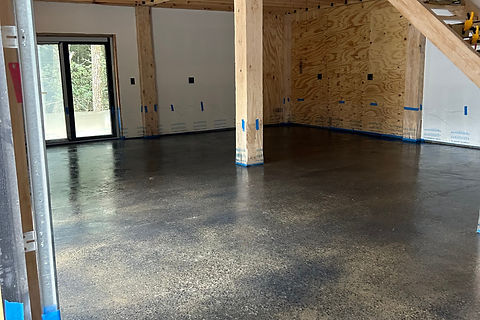 New Construction Homes epoxy flooring in Avon, CT