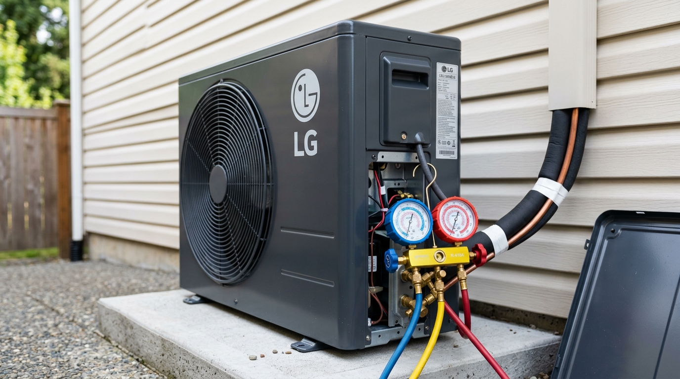 LG Mini-Split Maintenance — Refrigerant and Performance Checks