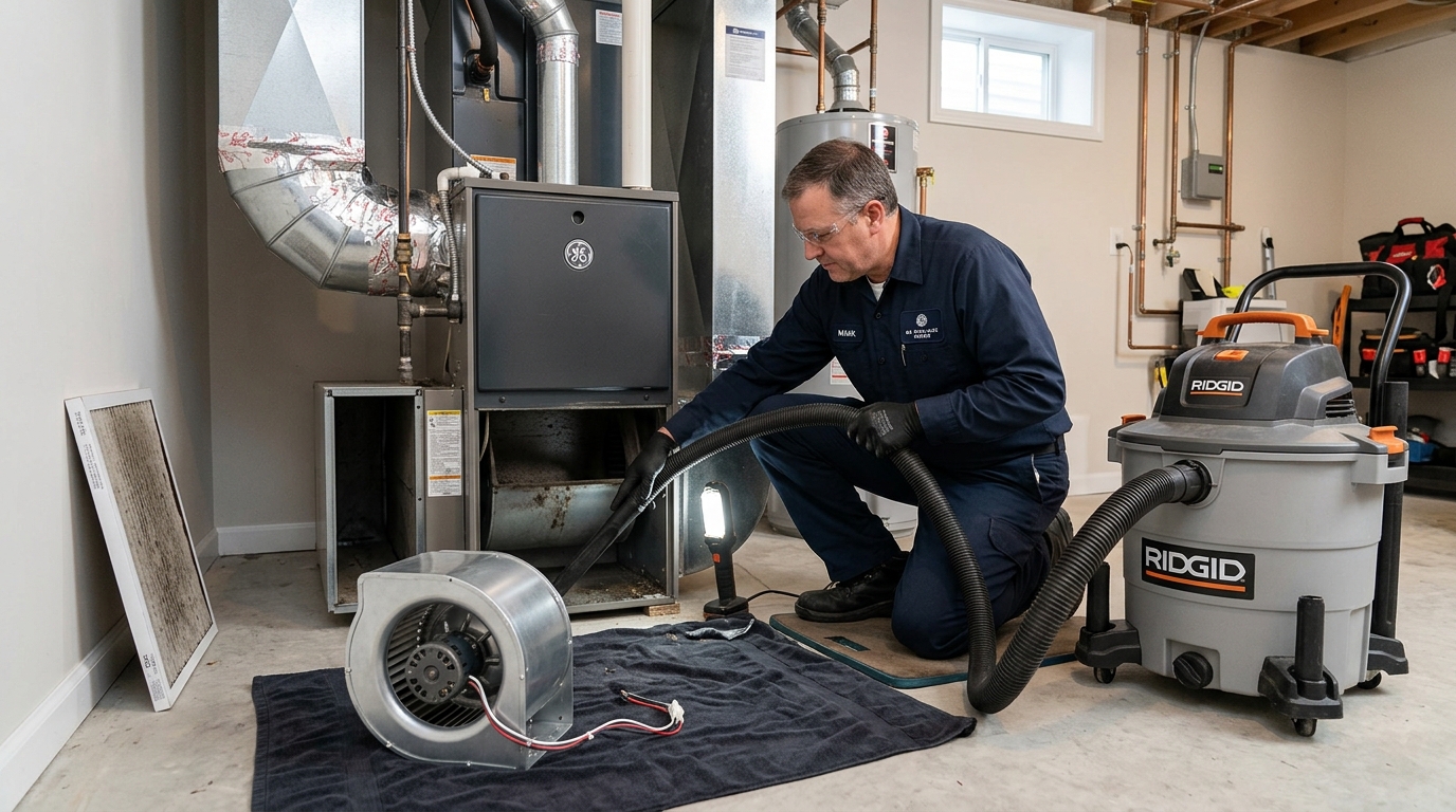 GE Furnace Maintenance — Airflow and Blower Cleaning