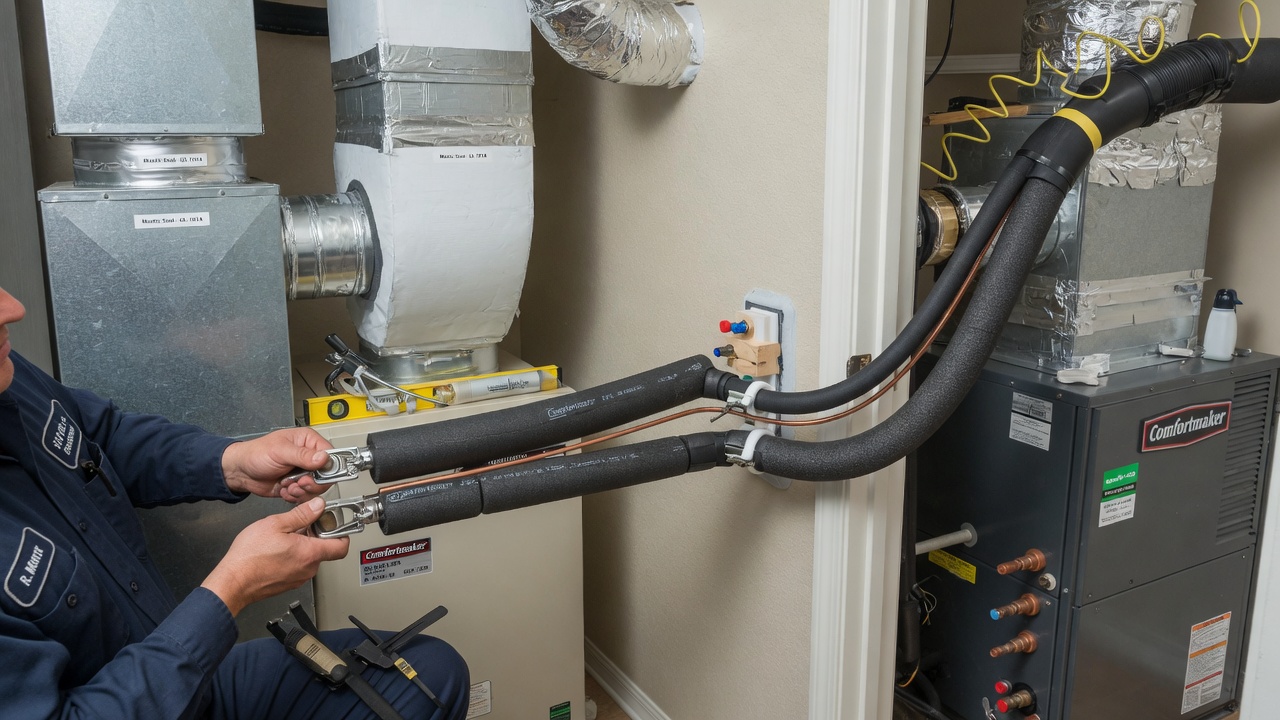 Comfortmaker Heat Pump Installation — Proper Line Set and Duct Integration