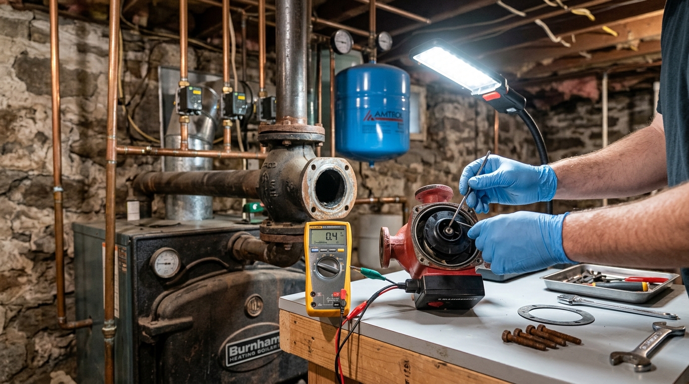 Circulator Pump Repair — Physical and Electrical Testing Steps