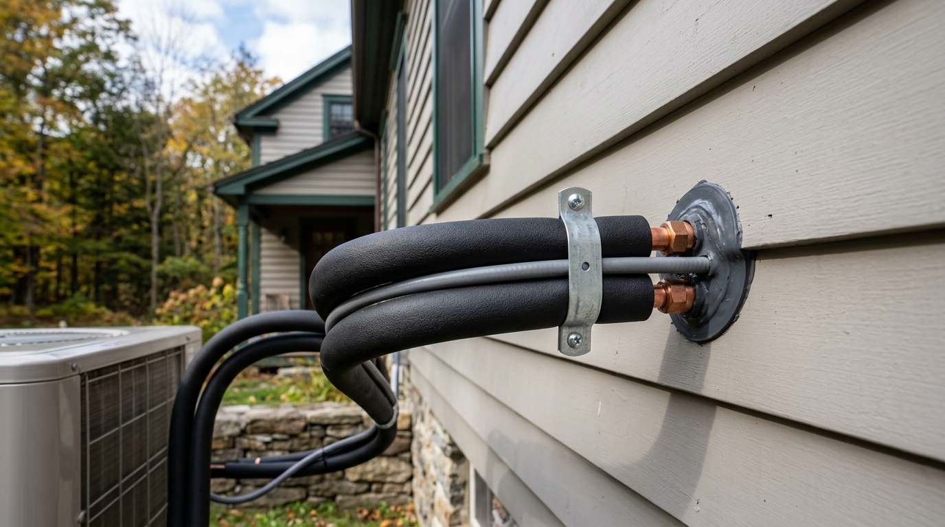 LG Mini-Split Installation — Clean Refrigerant Line Installation