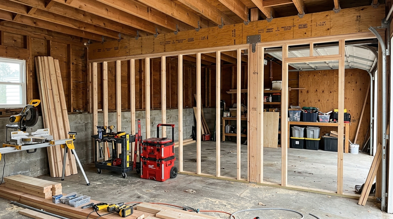 Garage Remodeling — Owner-Led Framing Review and Repair
