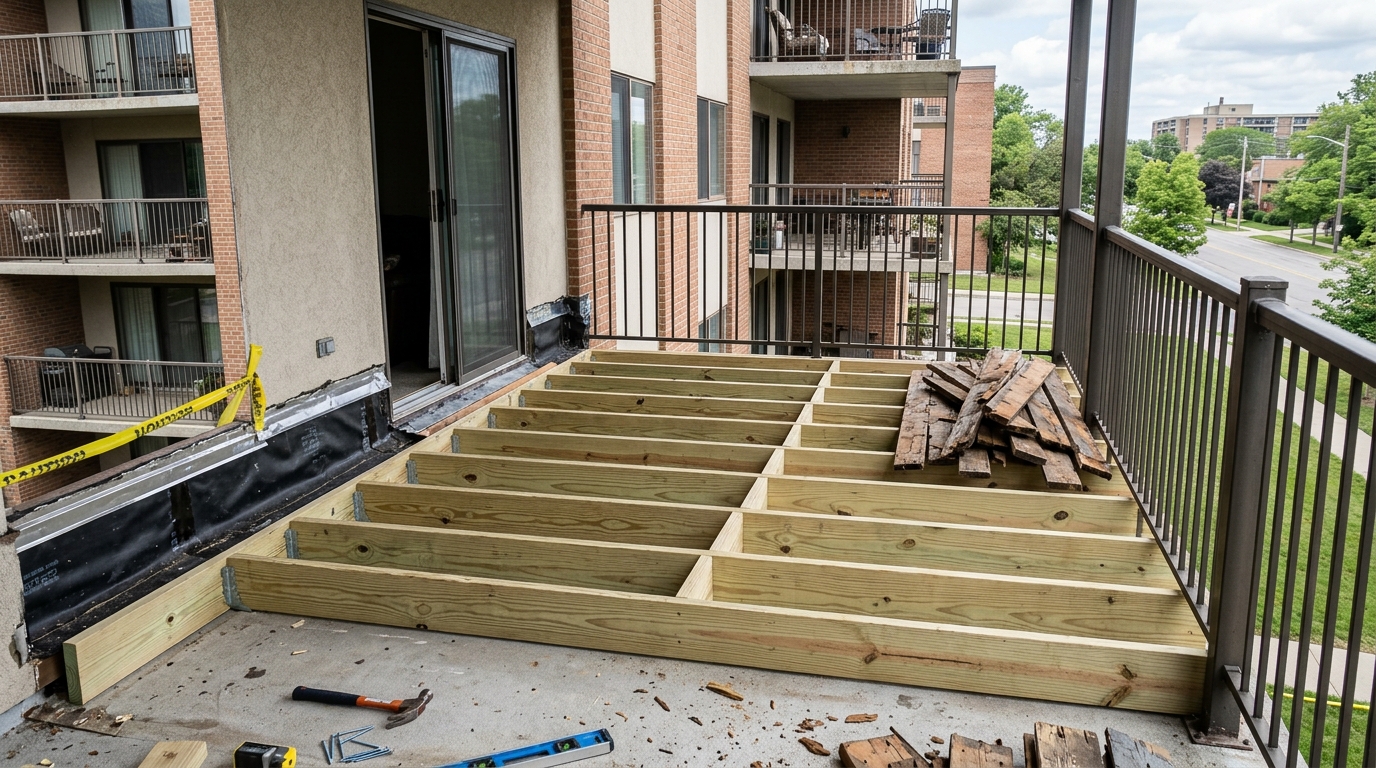 Apartment Balcony Repair — One Schedule, All Trades Managed