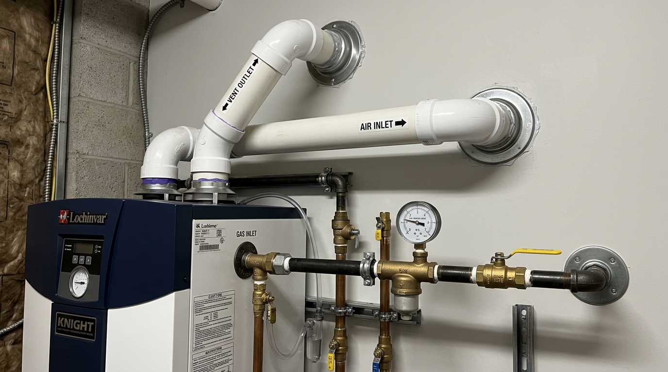 Lochinvar Water Heater Installation — Proper Venting and Gas Setup