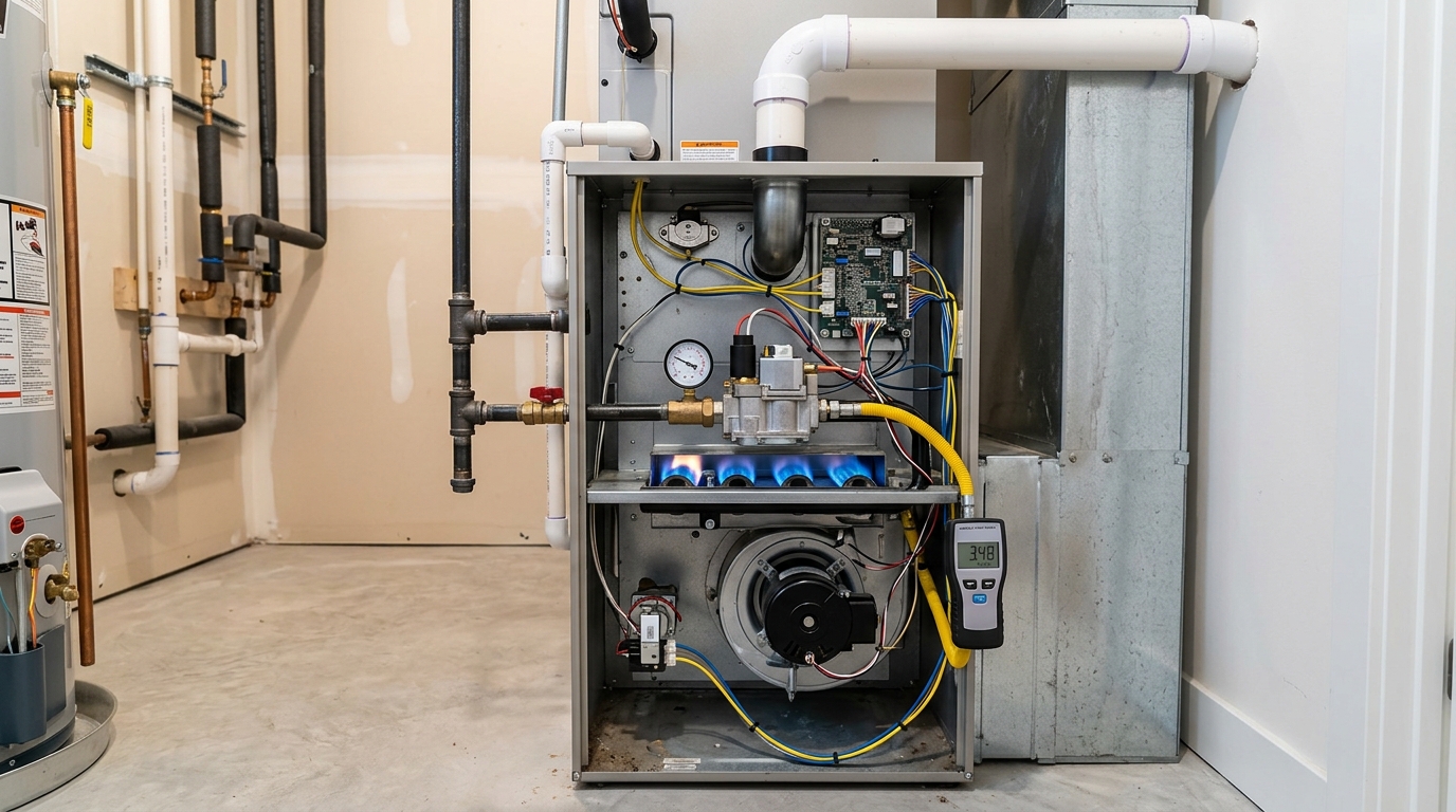 Comfortmaker Furnace Installation — Full Gas and Safety Commissioning