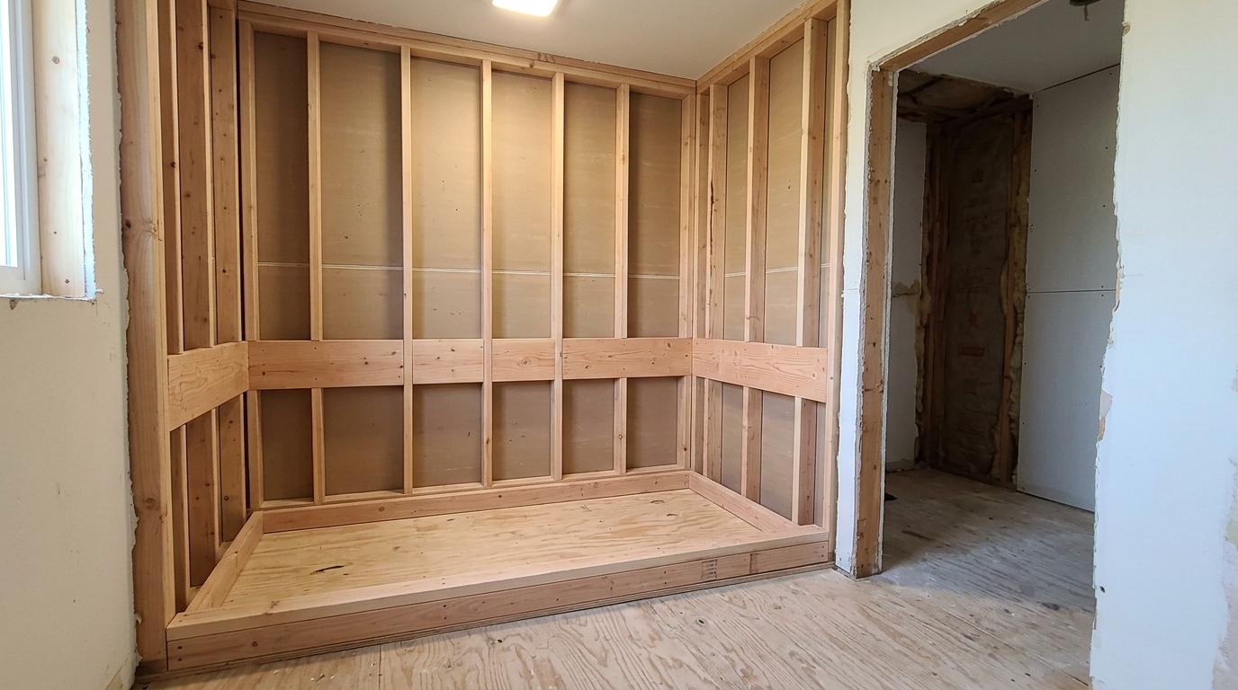 Shower Remodeling — Stud-to-Stud Demolition and Reframing