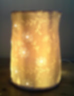 Porcelain tabletop Daisy lamp