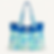 Picnic Party Blue Bayou Tote Front View