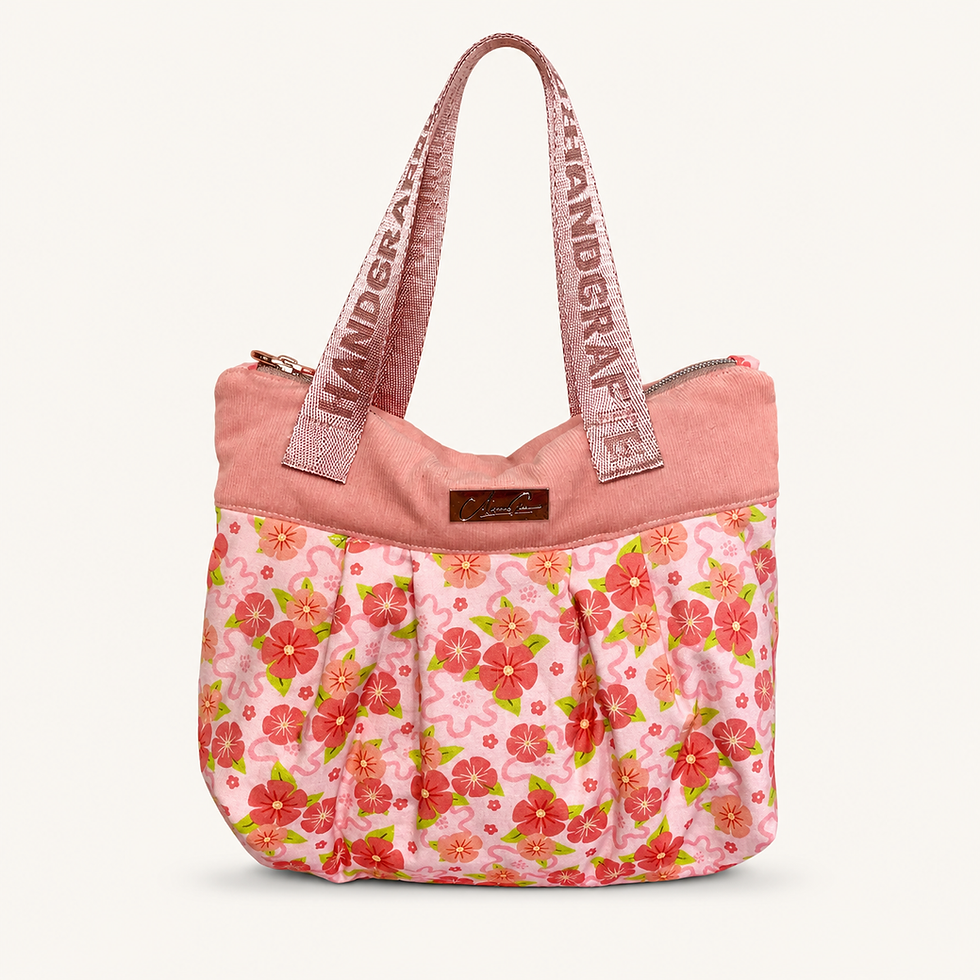 The Picnic Party Peach Cobbler Tote Front View