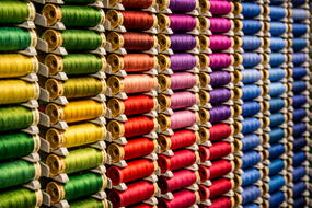 Coloured thread.