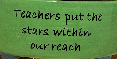 For Olivia’s desk in her classroom from her Aunt Kathy’s desk, former educator of 40 years