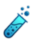 Clinical Lab: Icon of a test tube filled with liquid and bubbles, representing laboratory testing and diagnostics.