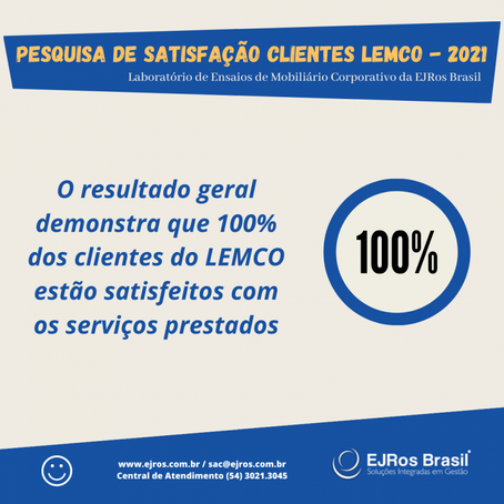 EJRos Ensaios (LEMCO) realiza pesquisa de satisfação dos clientes