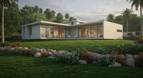 Cada hogar refleja arte y vida. Diseño integrado con la naturaleza, materiales nobles y ejecución impecable para crear espacios únicos y acogedores.