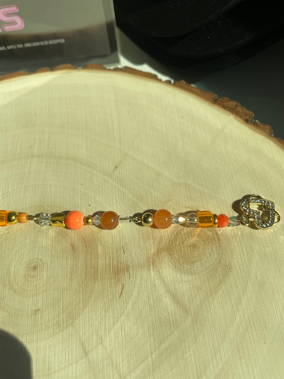 Thumbnail: Beaded Clip Charms - Golden Orange