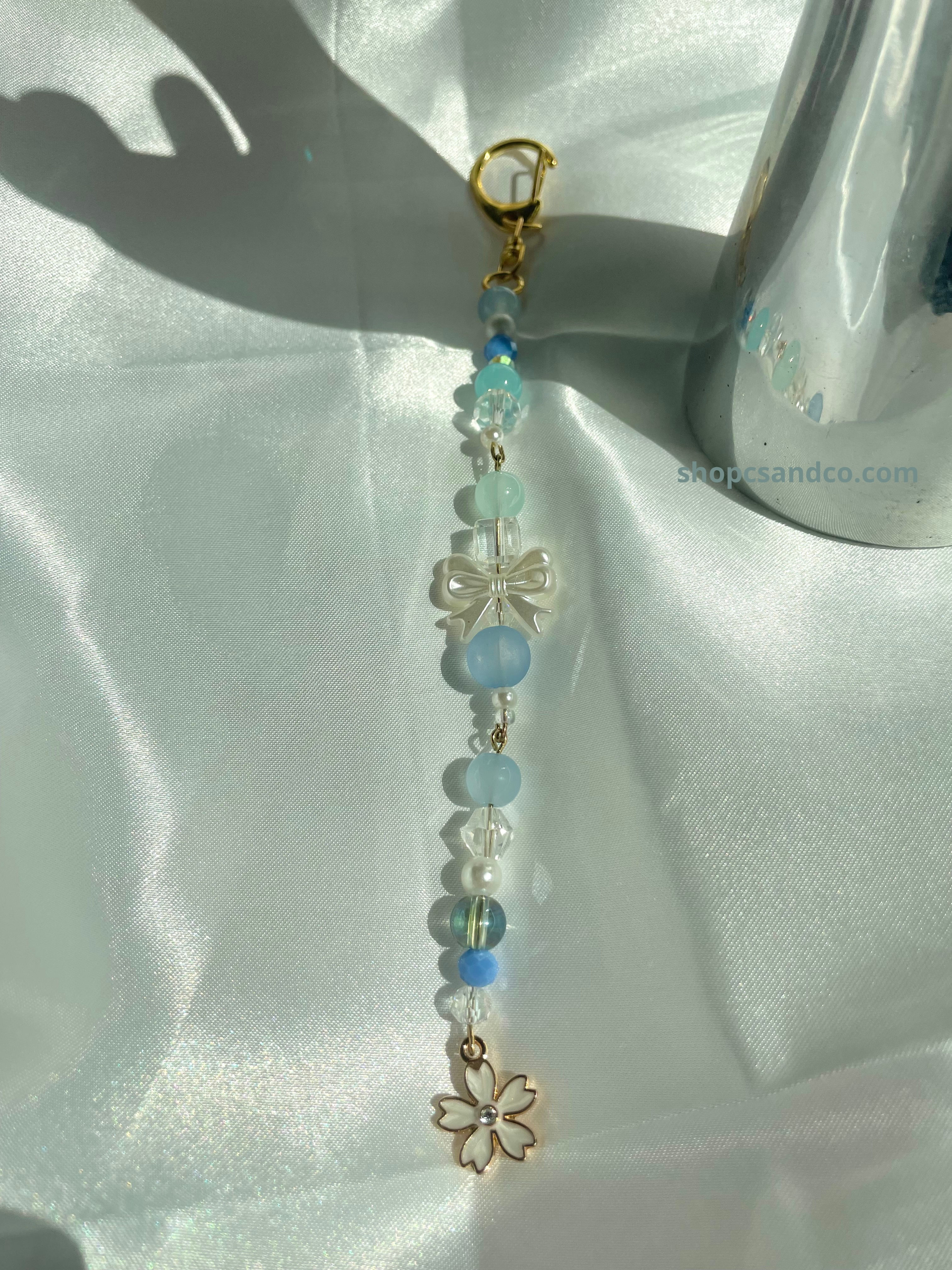 Beaded Clip Charms - Girly Blue