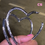 Thumbnail: Bling Heart Hoop Earring