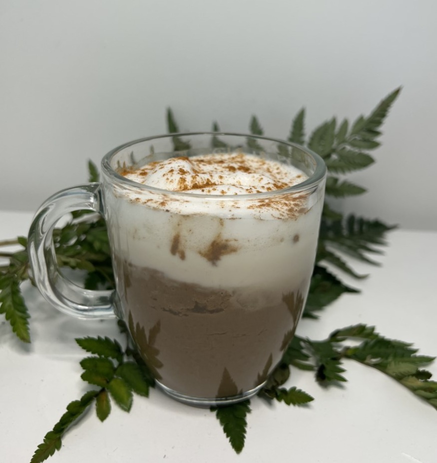 protein hot chocolate christmas vegan drink 
