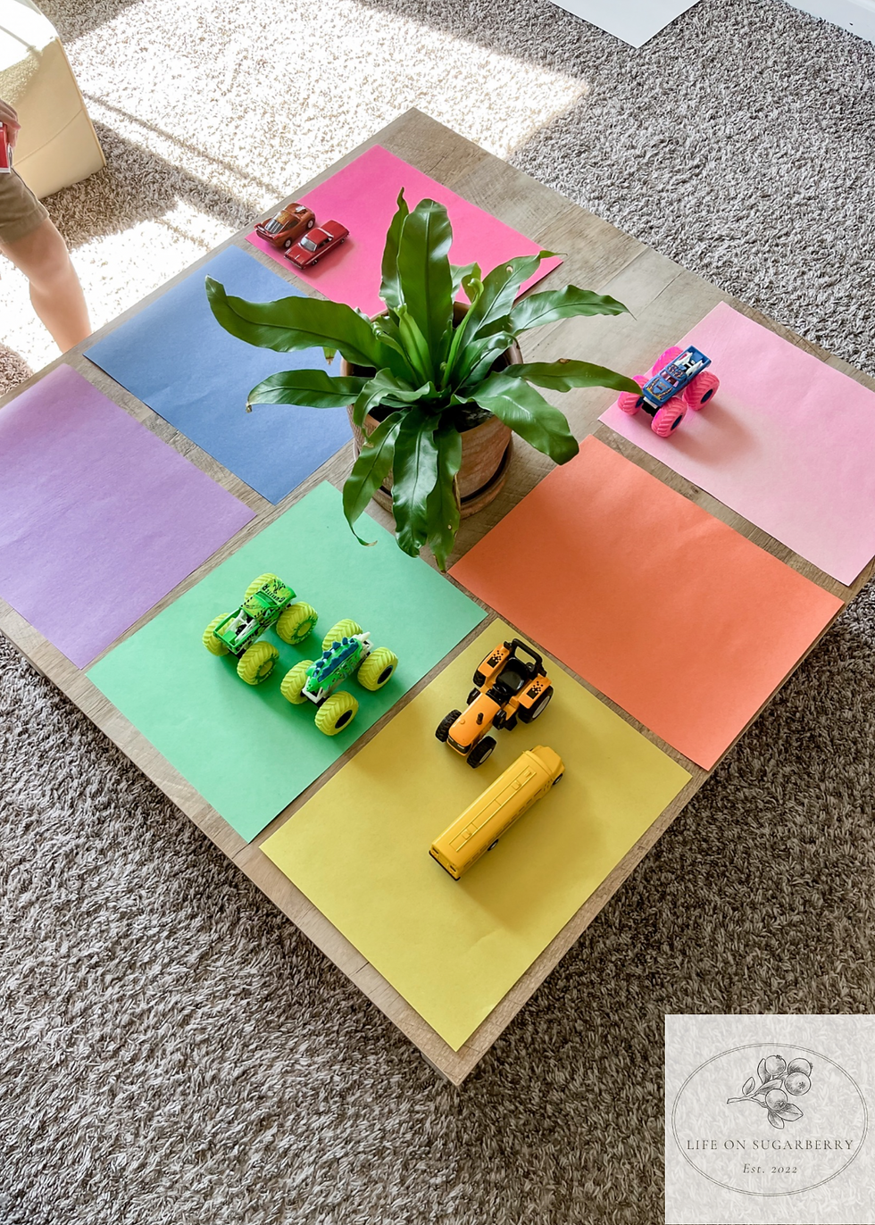 Toddler Activity Race Car Color Sort