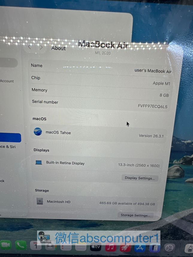 縮圖：Apple MacBook Air M1 2020 8GB 512GB SSD 13.3” 95% Battery Health Space Grey  Exc