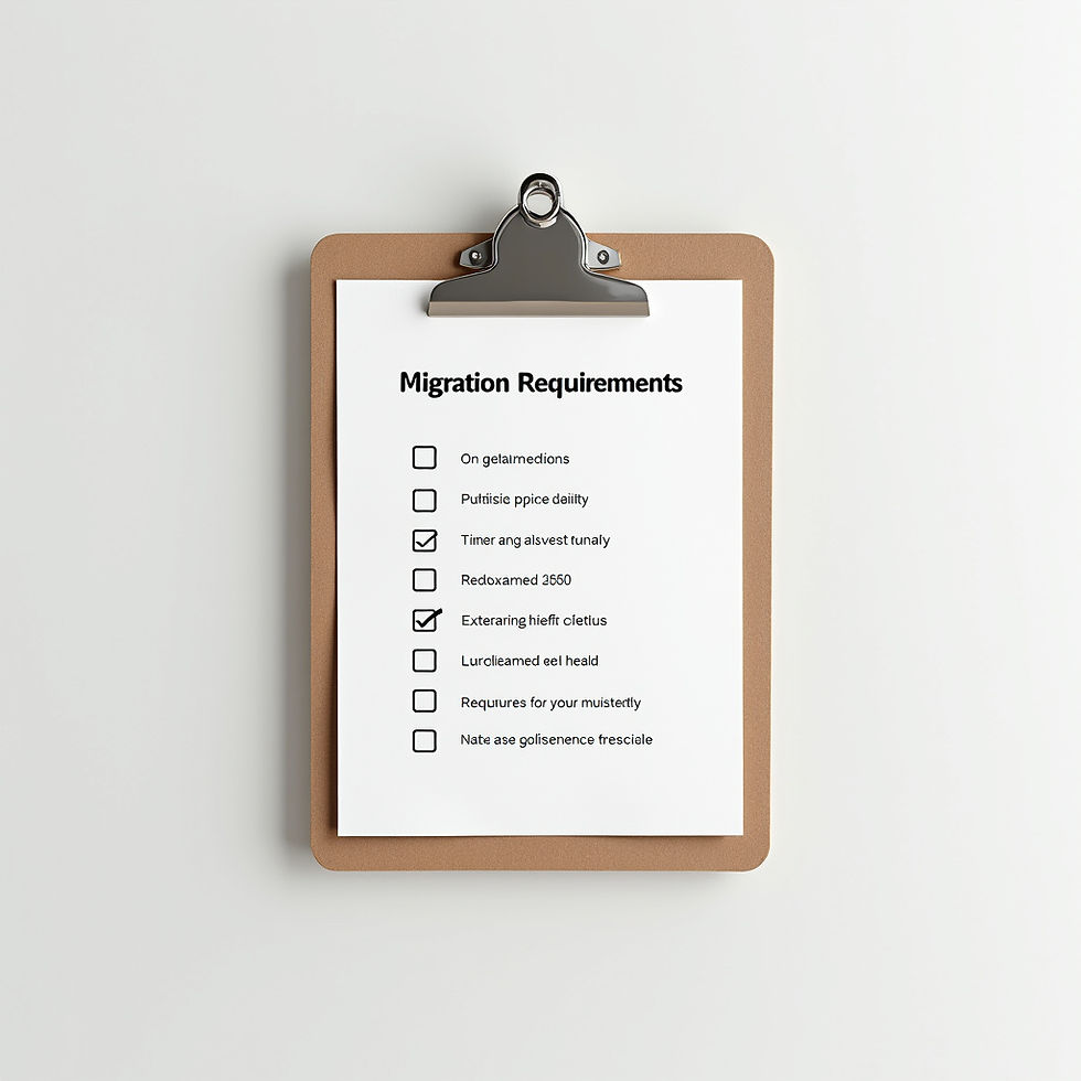 Checklist Requisitos Migratorios