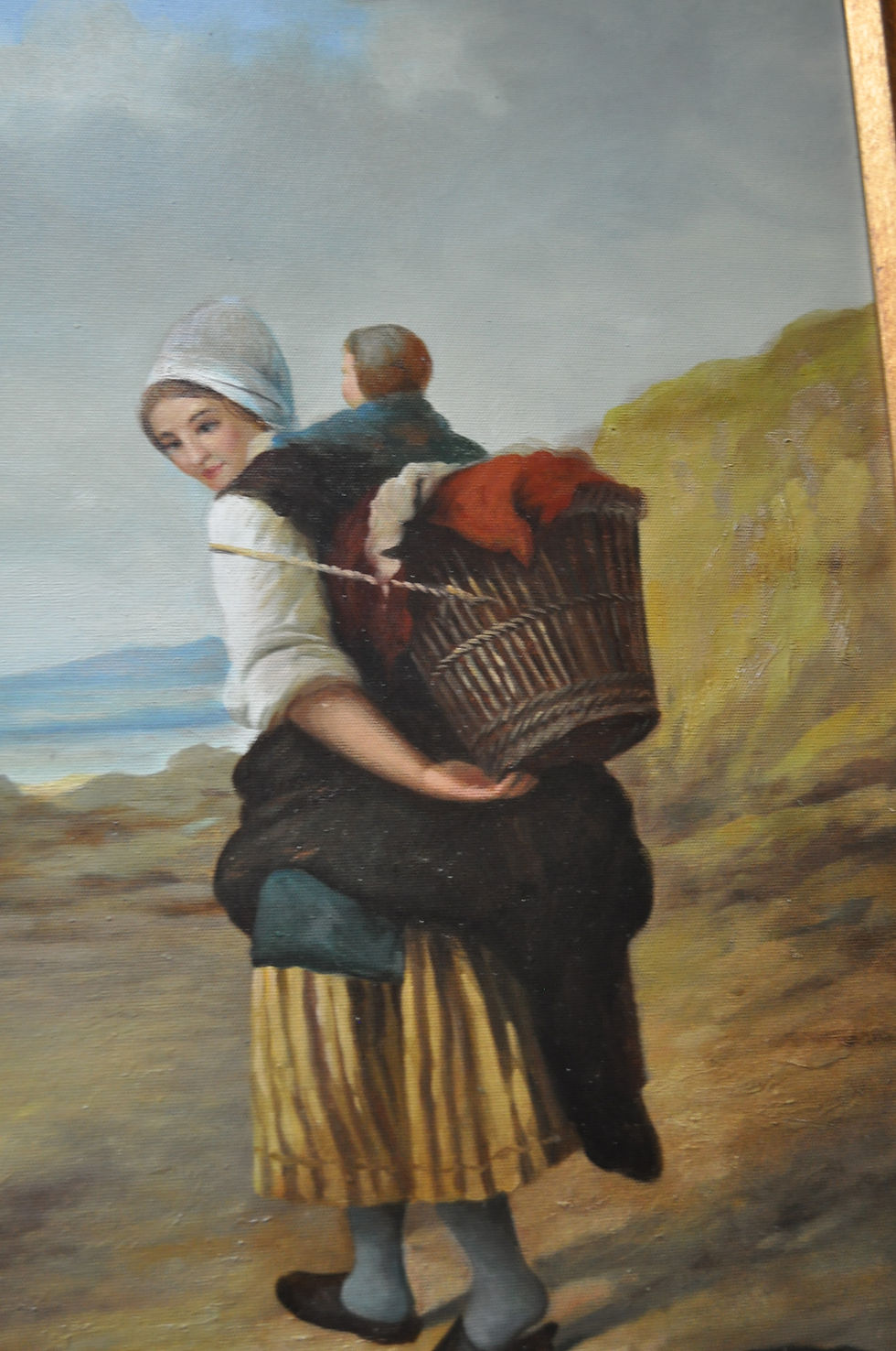 Thumbnail: Children on beach-reproduction painting