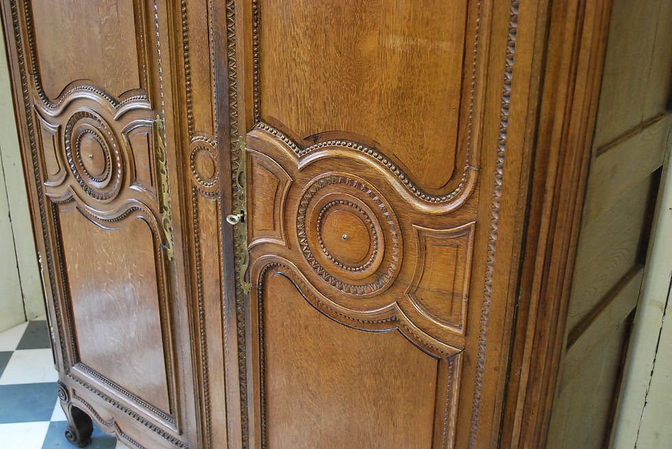 Thumbnail: Antique oak French armoire