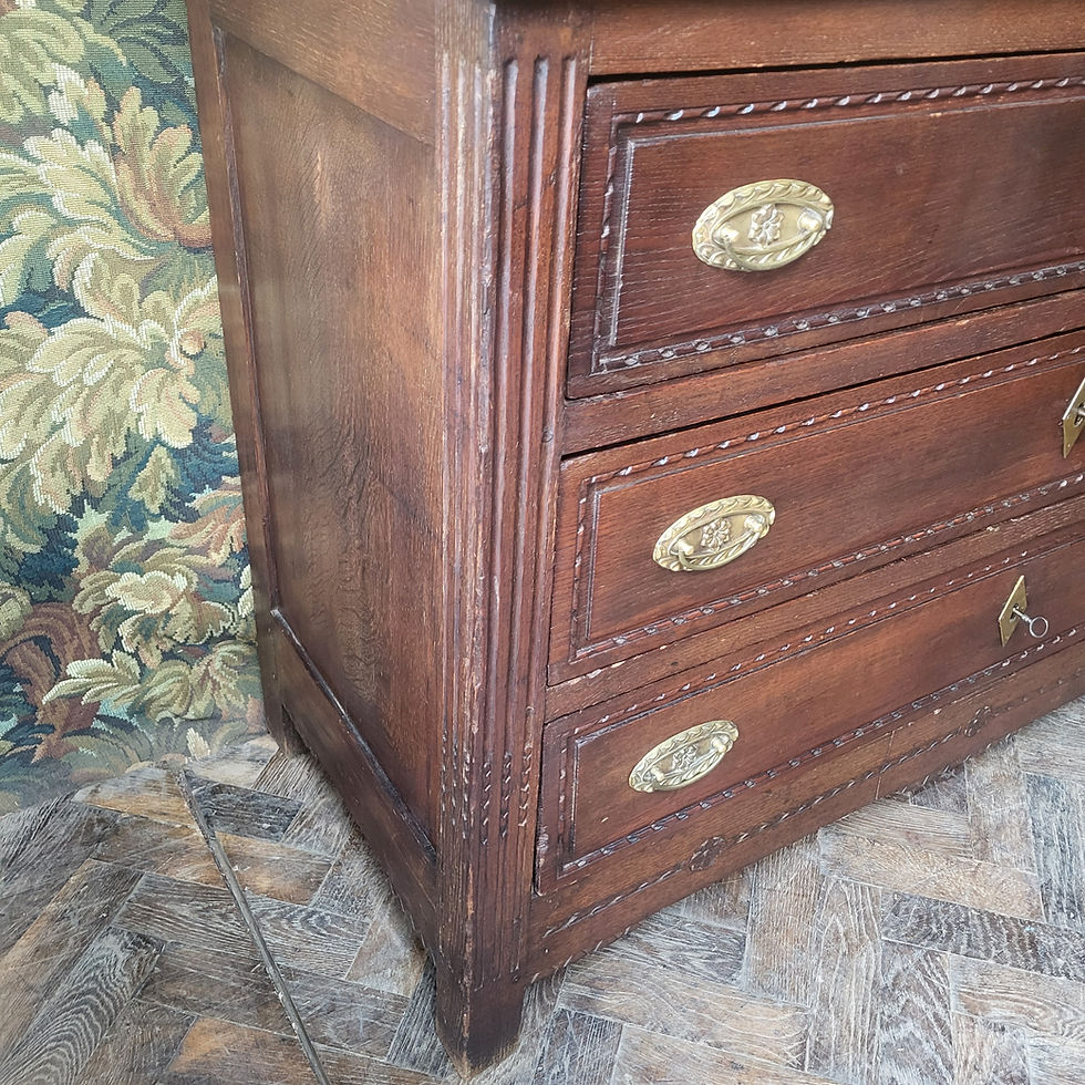 Thumbnail: French oak commode/ chest of drawers